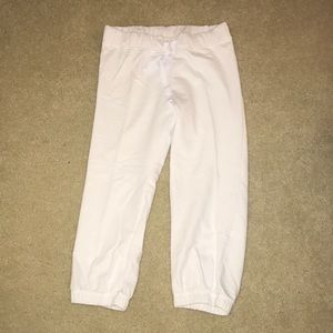 White Capri Joggers